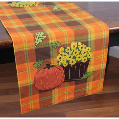 Davonta Runner Fall Cotton Applique Table Runnner