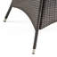 Élégante table de patio carrée en fer de 28,5 po de hauteur et 37,5 po de largeur, d'extérieur brun contemporain, en fer, H x l P