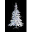 5ft to 8ft Snow White Pre-Lit Artificial Christmas Trees with Cool White LEDs