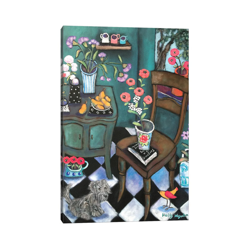 «Autre fleur fleurie» par Holly Wojahn, reproduction d'art sur toile tendue, H 12 po x l 8 po x P 0,75 po