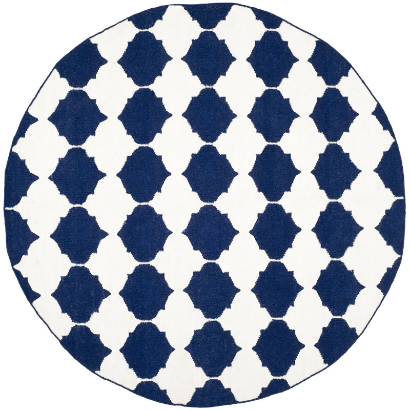 Chevron Hand Woven Area Rug, Round 213cm
