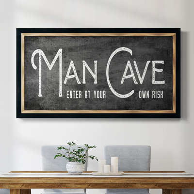 «Man Cave», art textuel sur toile