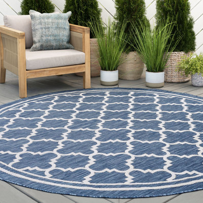 Tapis bleu à tissage plat Danesfield