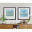 «Tranquility By The Sea I», ensemble de 2 peintures encadrées