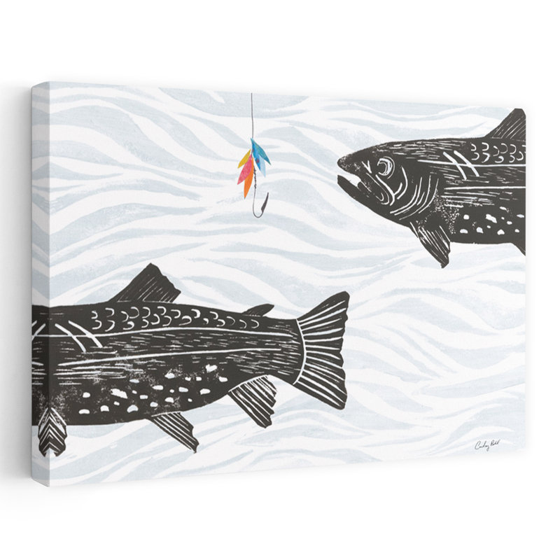 Pêche à la mouche II, H 32 po x l 48 po