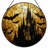 12"H Castle Bats Stained Glass Window Panel