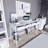Modern White Study Desk, 47.2 x 30.5 x 21.7 Inches | 100% Melamine Coated Particle Board, Thickness: 0.7 Inches | Sleek Design for Home Office, Elegant & Functional Workstation, Easy to Clean Surface-5094049