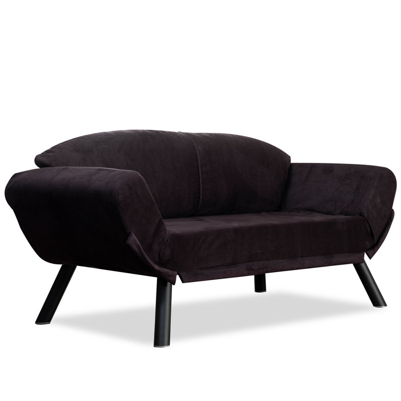 Desdemona 2 Seater Clic Clac Sofa Bed, Black