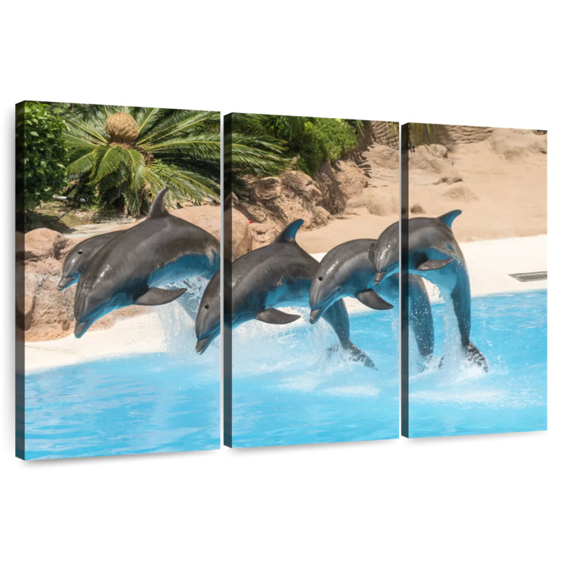 Brampt Synchronized Dolphins, 42" H x 65" W