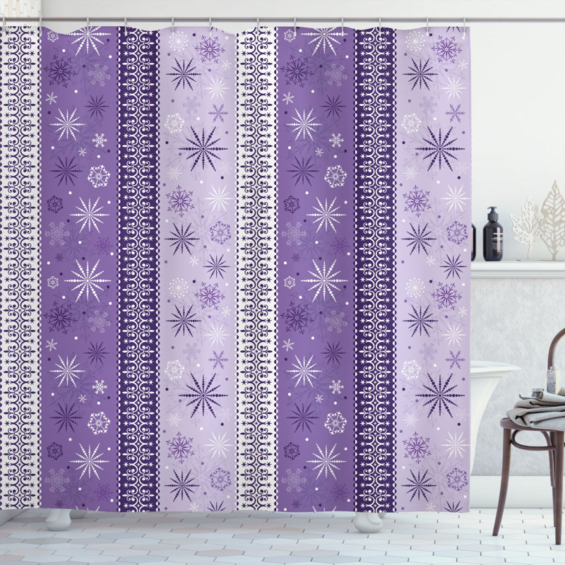 Shower Curtain with Hooks Included, 70" H x 69" W
