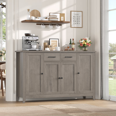 55.1'' Sideboard With 2 Drawers, Adjustable Shelves