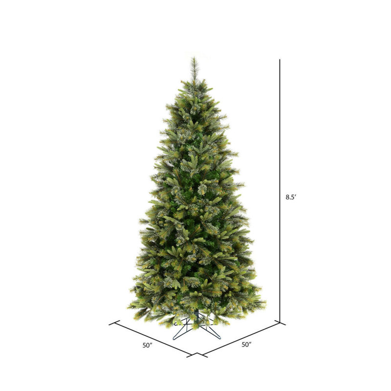 Cashmere 9.5' Green Artificial Christmas Tree, 8.5' H, Unlit