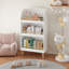Bibliothèque pour enfants, bibliothèque à 3 niveaux, organisateur de livres, armoire de rangement pour jouets, blanc
