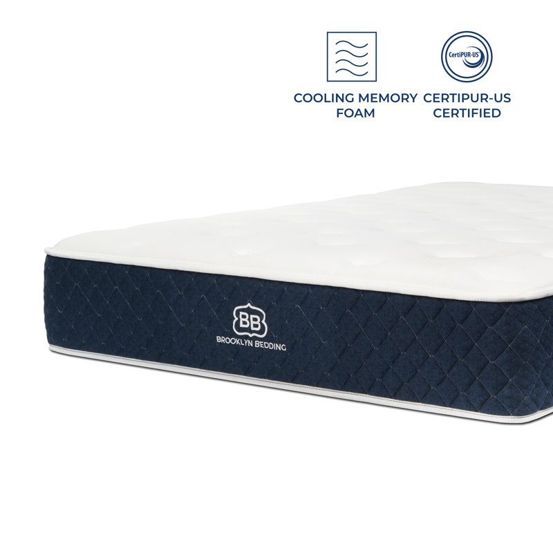 Brooklyn Twin 12" Medium Hybrid Mattress with Cooling Gel Foam