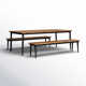 Lisbon 87'' Rectangular 6 - Person Outdoor Dining Set