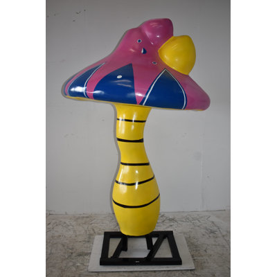 Happy Giant Mushroom Made of Resin for Outdoors Indoors Size: 43" x 43" x 68"H