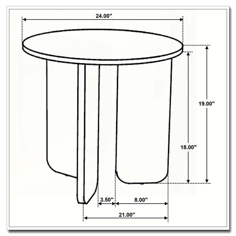 Table de bout ronde Columbo Brown