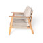 Ensemble de canapé modulaire d'extérieur 4 pièces en bois d'acacia et corde