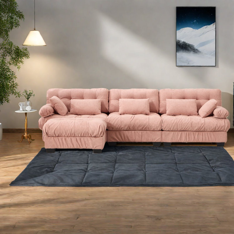 Canapé modulaire à assise profonde, canapé en forme de L moderne pour la maison