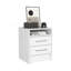 Table de chevet H 23,6 po, avec 2 tiroirs et 1 tablette, blanc-736023283