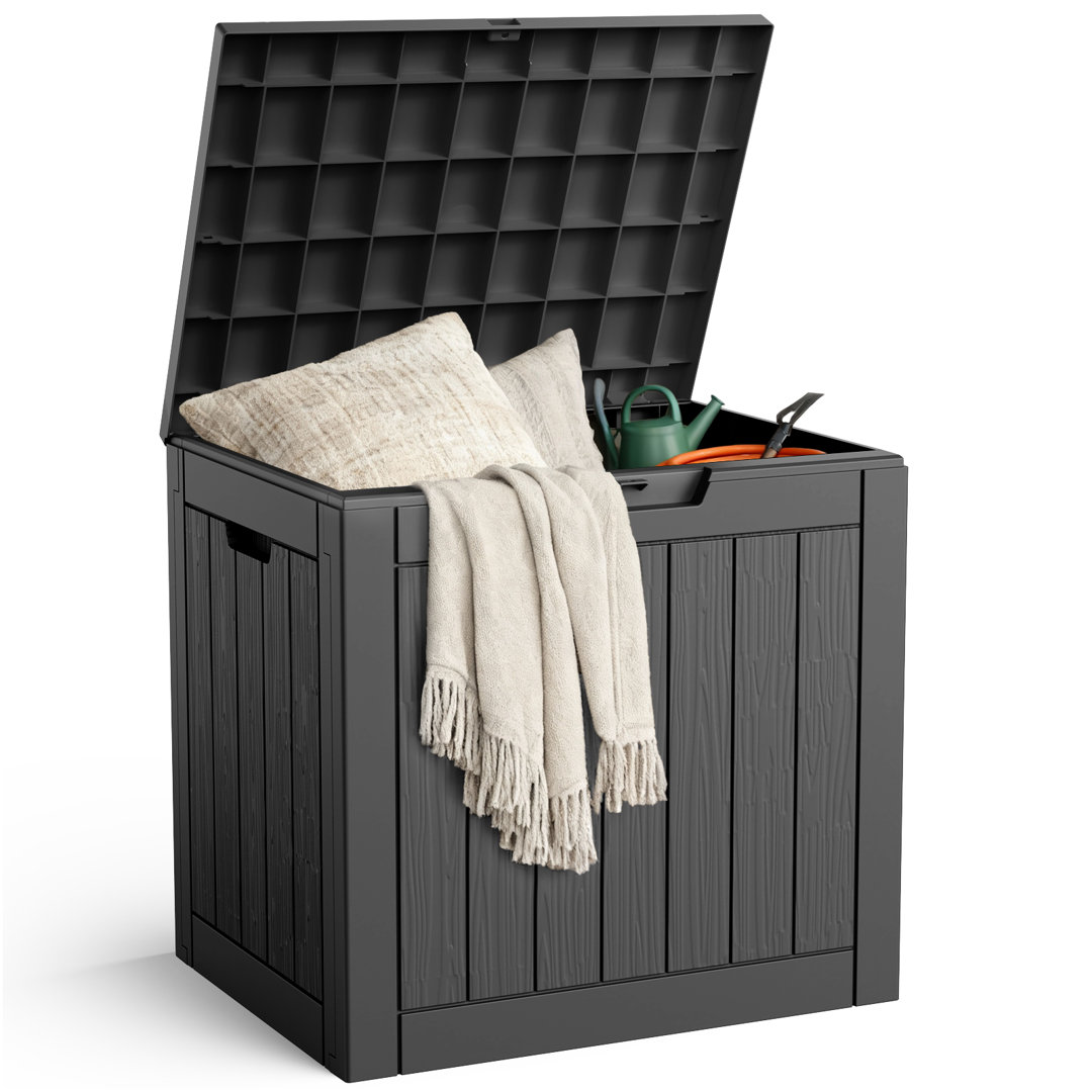 Emperic Design 17.09'' W 30 Gallons Water Resistant Resin Lockable Deck Box Emperic Design 