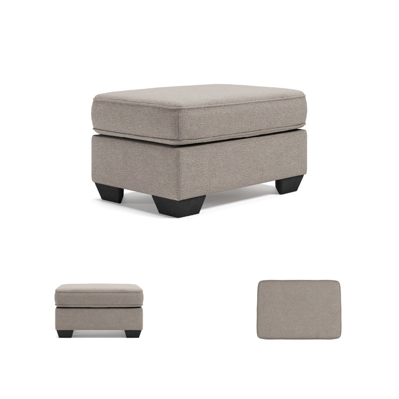 Greaves Upholstered Ottoman, Light Brown