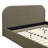 Platform Bed With Curved Linen Blend Upholstered Headboard And Solid Wood Legs-118372776-125490219