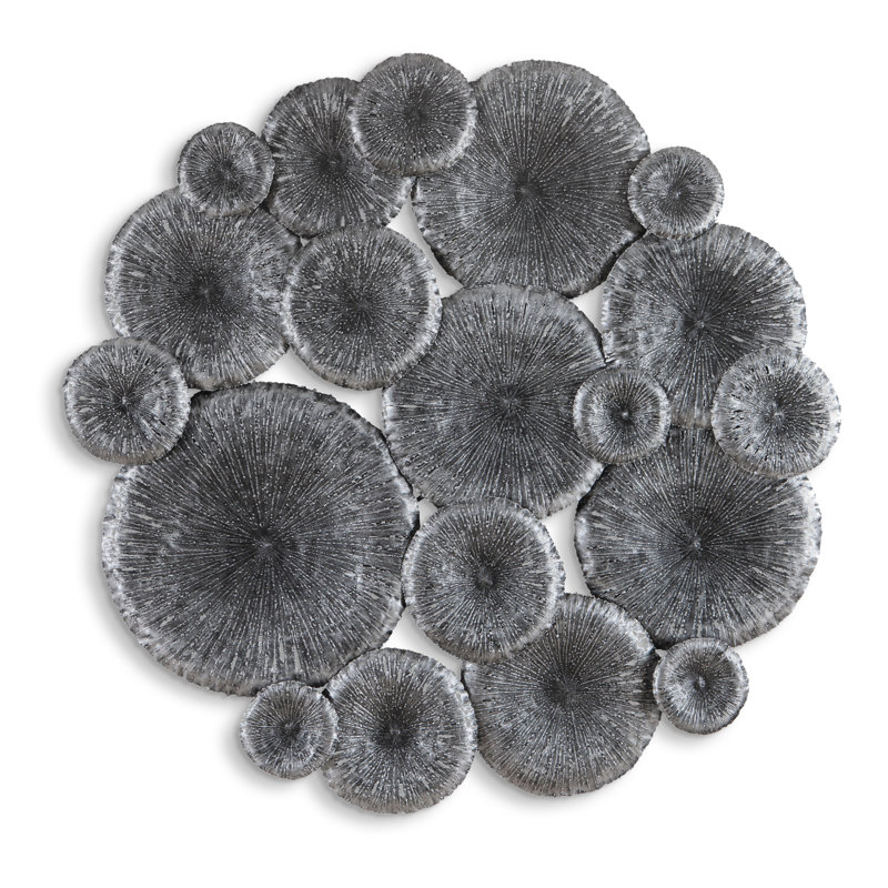 Lotus Collage Metal Wall Décor, Silver