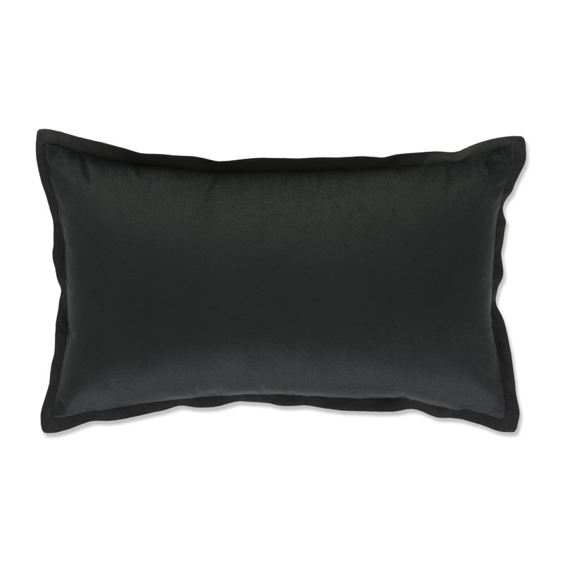 Coussin Flange Loden, Noir, 12 po x 20 po