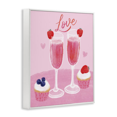  «Valentine's Twin Champagne», art de la giclée encadrée par Be Ni La