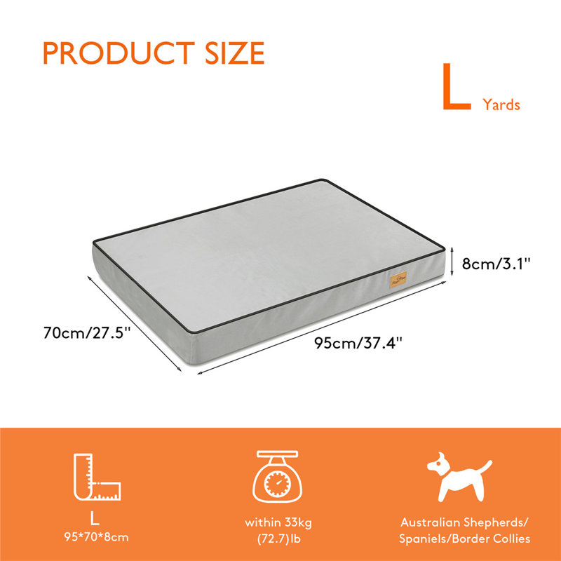 Coussin Pet, Moyen (H 3,1 po x l 37,4 po x P 27,5 po)