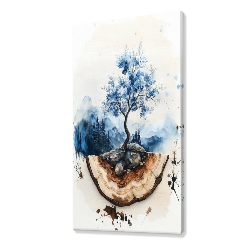 Myrtice I - impression sur toile florale, H 60 po x l 28 po, Toile tendue, Ne s'applique pas