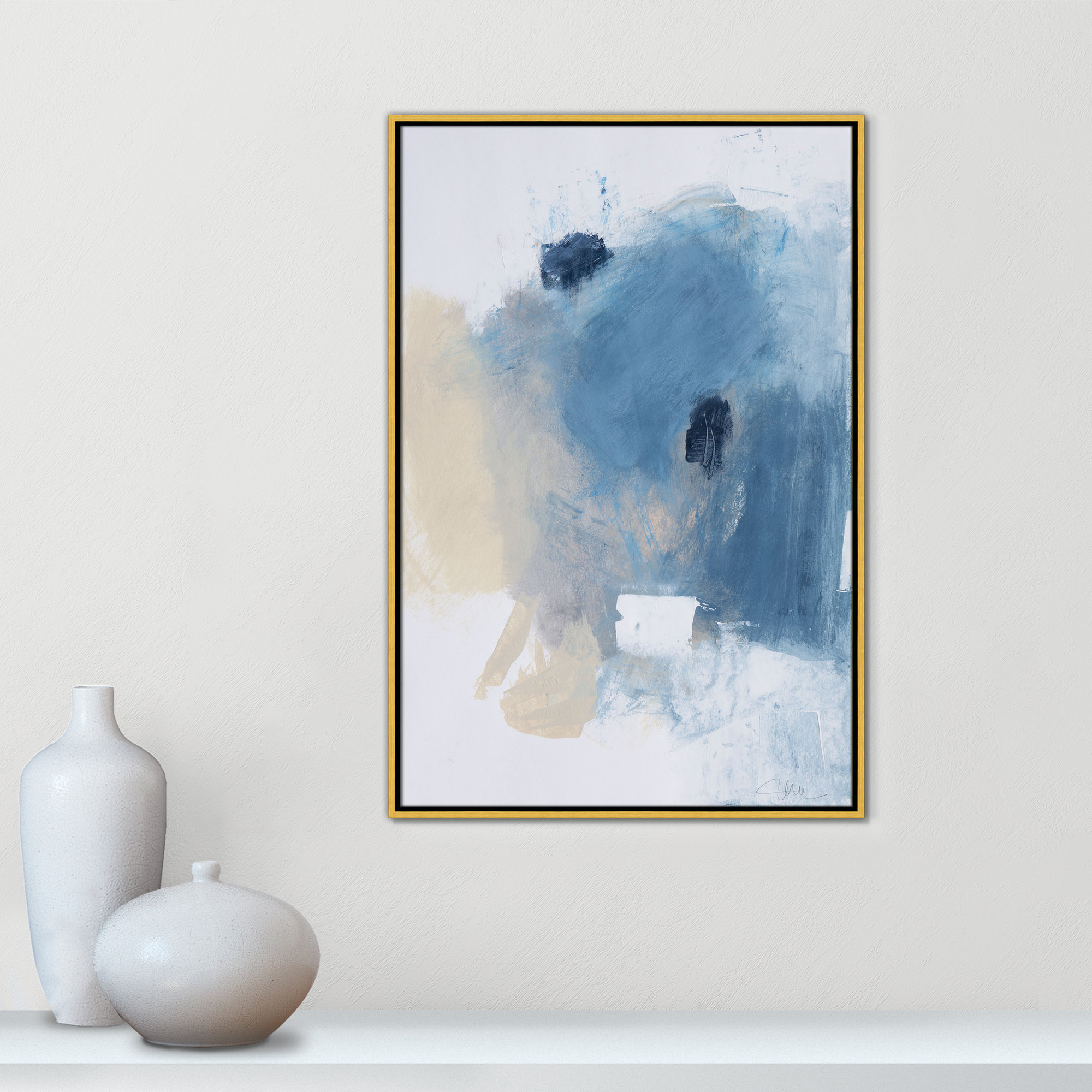 Coastal Carnival I Print by Casa Fine Arts, Gold Floater Framed Canvas, 37.5" H x 25.5" W x 2" D, No Mat