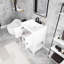 Meuble-lavabo autoportant 36 po blanc avec lavabo en céramique 36 po-542277298