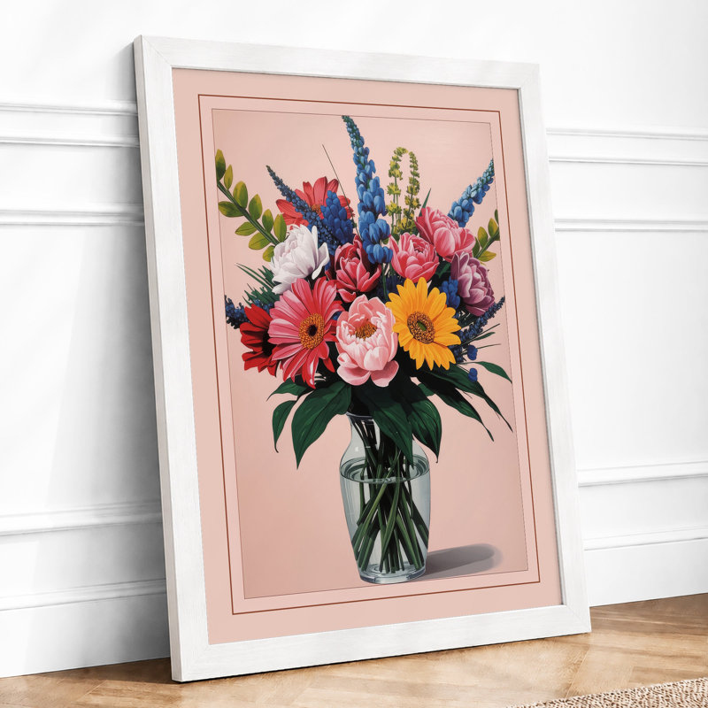 Blooms In Glass Botanical - Print, A1 - 84.1 x 59.4 cm, White
