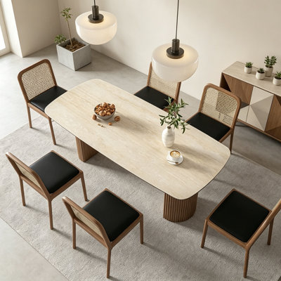 Wabi-Sabi Solid Wood Dining Table