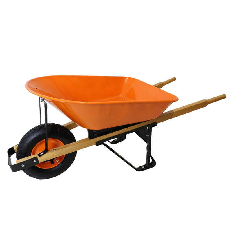 Brouette en acier, H 24,8 po x l 22,24 po x P 60,63 po