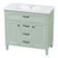 Meuble-lavabo sur pieds 36 po avec lavabo en céramique et armoire de rangement autoportante avec amplement d'espace de rangement-400302393-400302392