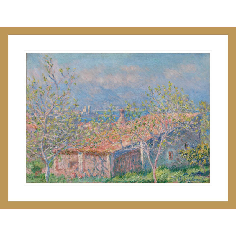«Gardener's House at Antibes» par Claude Monet, impression giclée encadrée, H 22,86 po x l 29,5 po