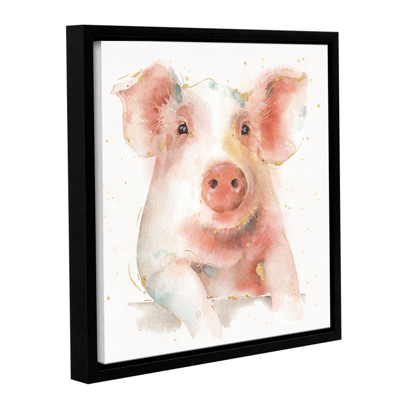Farm Friends III by Lisa Audit Print on Canvas, 36" H x 36" W x 2" D, Black Floater Frame