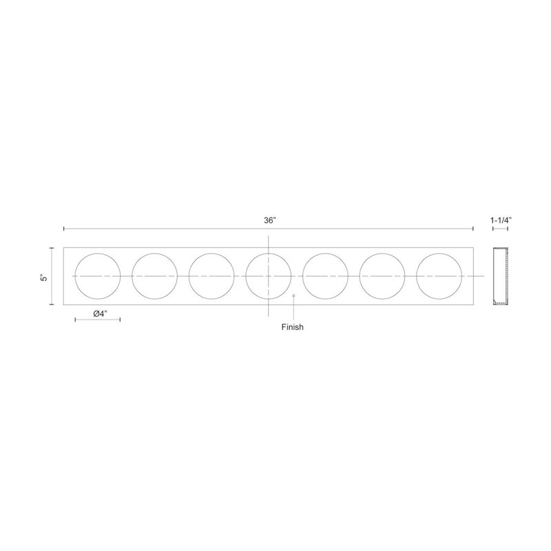 Laurel 7 - Light LED Bath Bar, Black