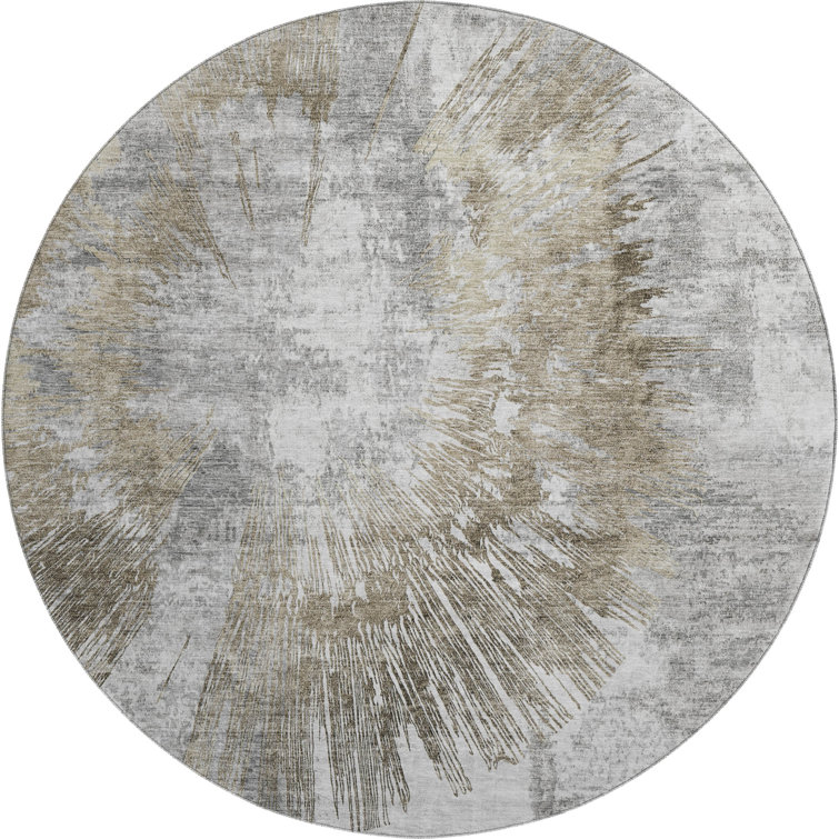 Premium Machine Washable Prisco Taupe Rug