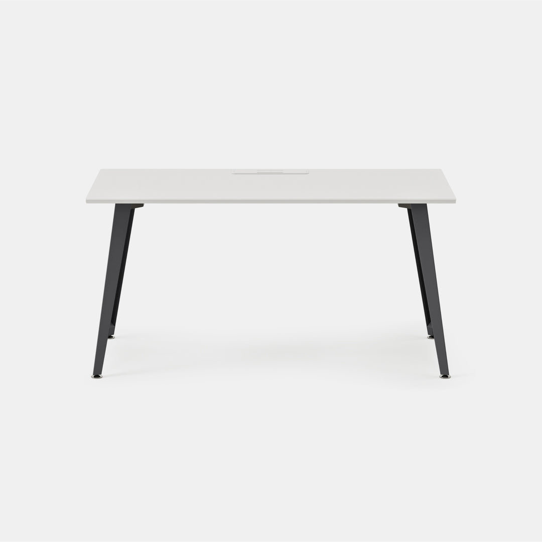 Writing Desk, Charcoal, White, 30" H x 60" W x 30" D