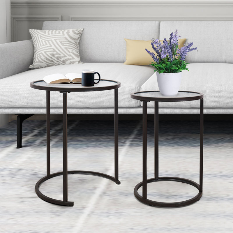 Byson Glass Top Nesting Tables