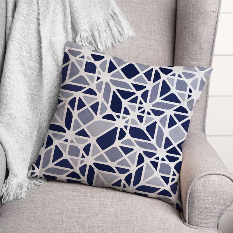 Housse et insert de coussin extérieur rétro Retro Cuts 2, 20 po x 20 po, Bleu