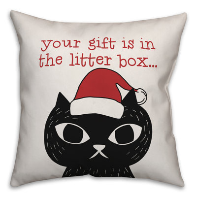  Housse de coussin «Your Gift Is in the Litter Box»