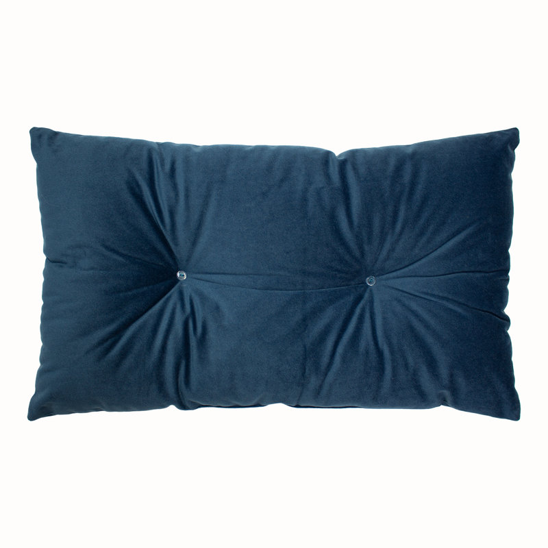 Harkey Grey Rectangular Throw Cushion, Navy