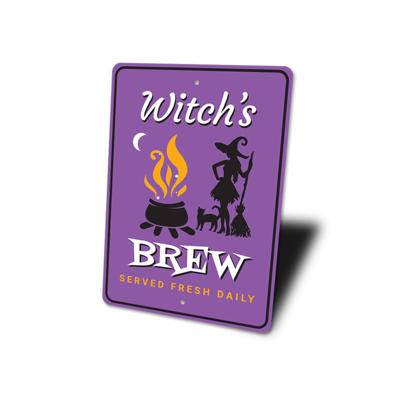 Enseigne Witch's Brew, H 18 po x l 12 po x P 0,06 po