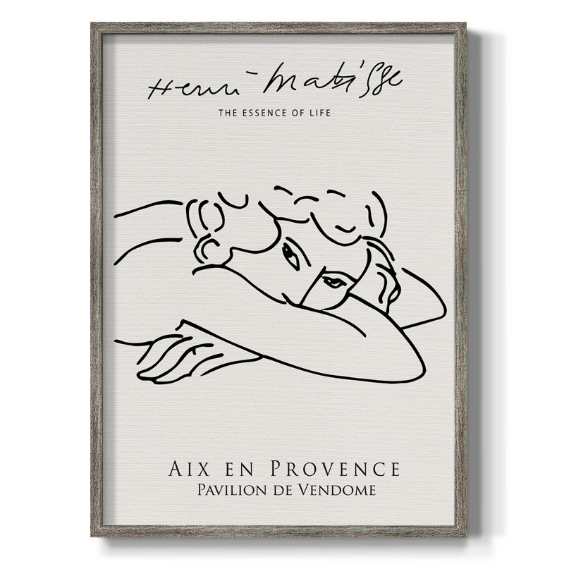 Matisse LXVI, reproduction d'art encadrée - bois massif, H 15 po x l 12 po