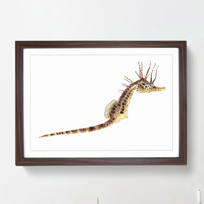 Illustration of a Seahorse by F.E. Clarke - Picture Frame Painting Print